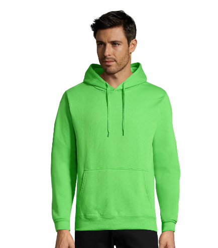 Sweat capuche RLI SPORT CITRON VERT unisexe