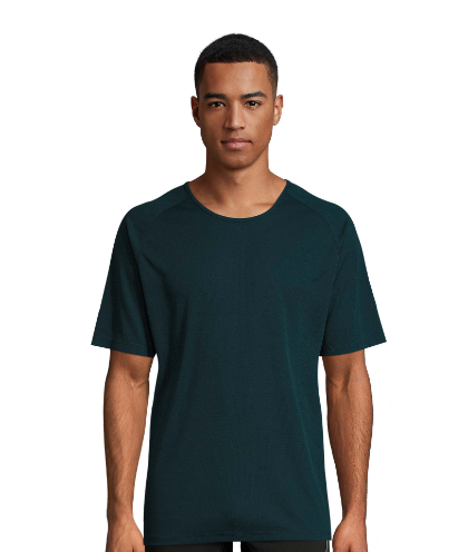 T-shirt SPORTY BLEU PETROLE homme