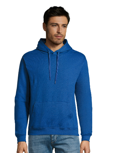 Sweat capuche RLI SPORT BLEU ROYAL  unisexe