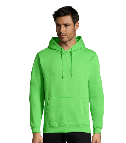 Sweat capuche RLI SPORT CITRON VERT  unisexe