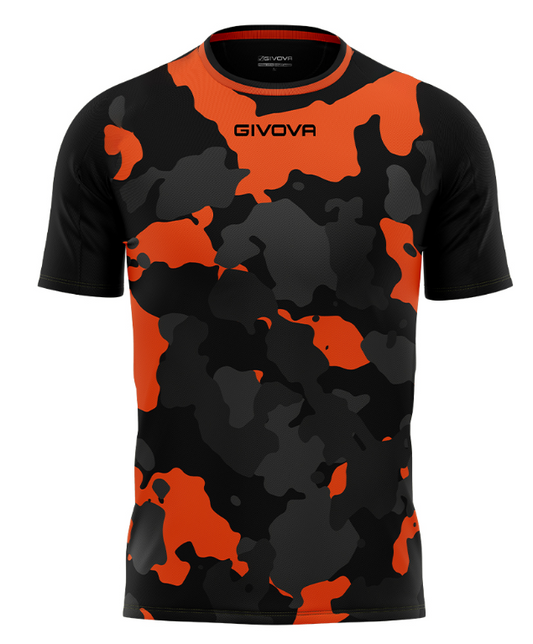 Maillot ARMY INTERLOCK NOIR ORANGE