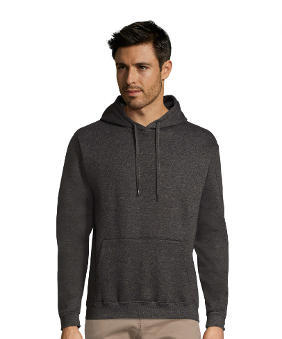 Sweat capuche RLI SPORT GRIS ANTRACITE  unisexe