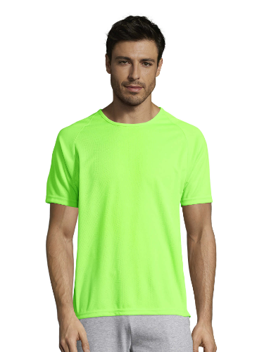 T-shirt SPORTY VERT FLUO homme