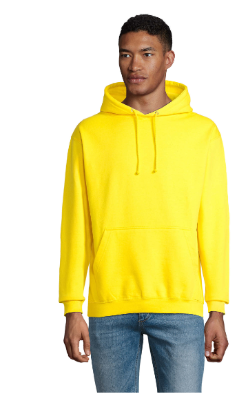 SWEAT-SHIRT UNISEXE À CAPUCHE jaune